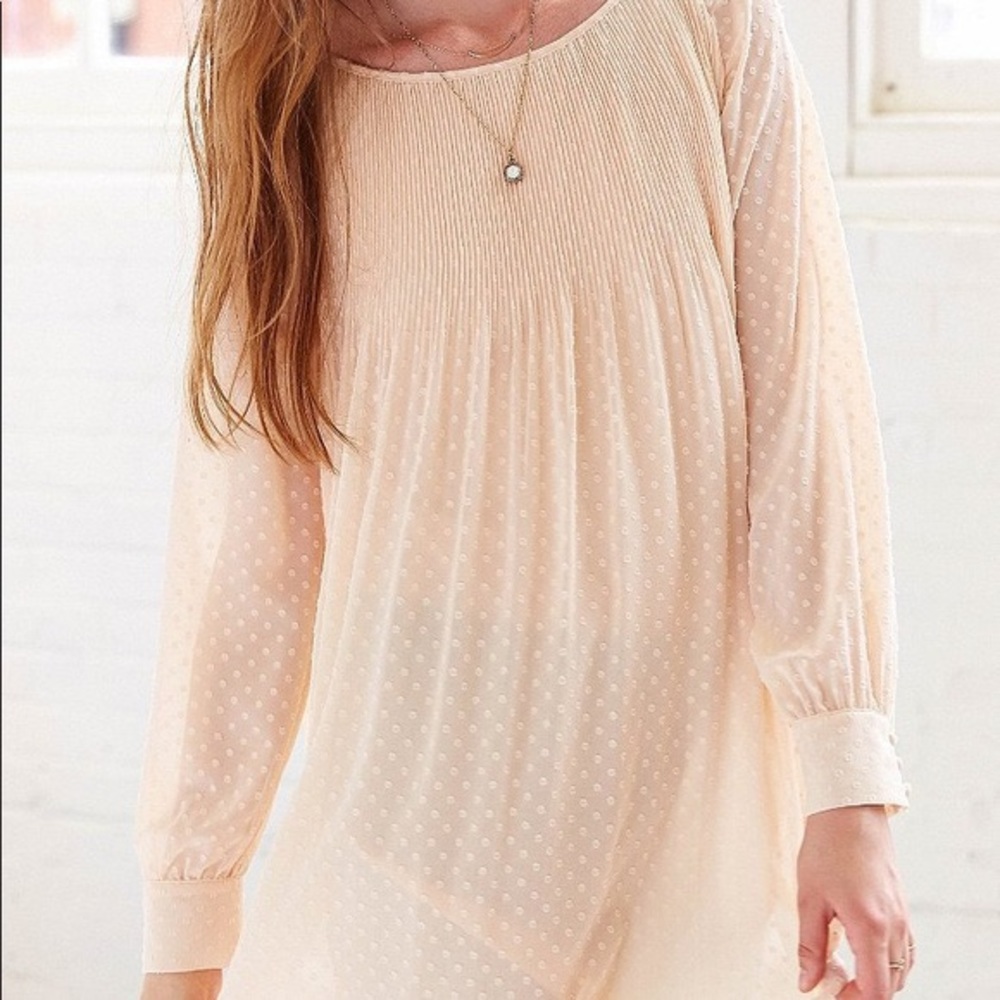 Urban Outfitters Pintuck Chiffon Dress